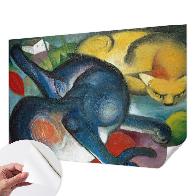 3D fototapeta z motivom mačje umetnosti