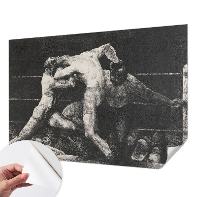 Fototapeta za otroško sobo z motivom boksarskega dvoboja