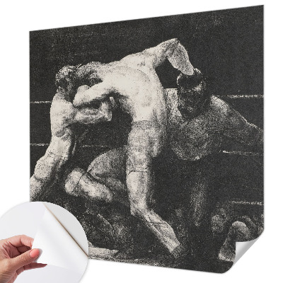 Fototapeta za otroško sobo z motivom boksarskega dvoboja