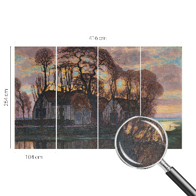 Samolepilna fototapeta z motivom večerne pokrajine