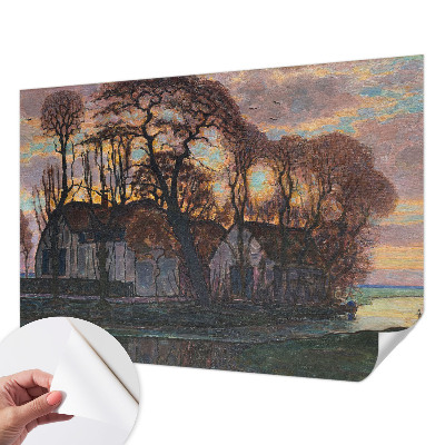 Samolepilna fototapeta z motivom večerne pokrajine