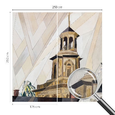 Samolepilna fototapeta za spalnico z motivom arhitekturnega stolpa