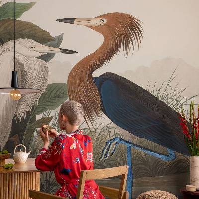 Samolepilna fototapeta Ptice v rastlinah