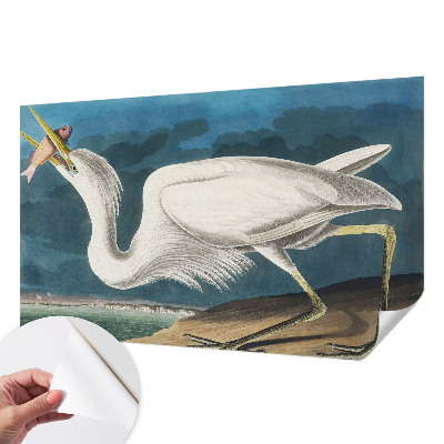 Otroška fototapeta Ptica z ribo