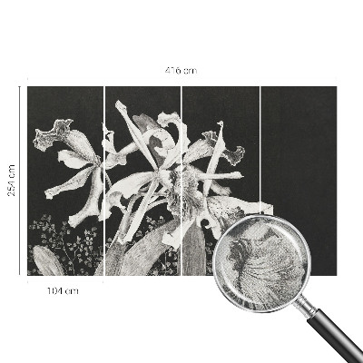 Otroška fototapeta z ilustracijo orhideje