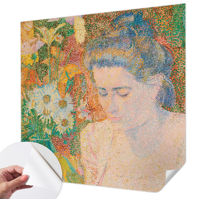 Samolepilna fototapeta za dnevno sobo Cvetlični portret