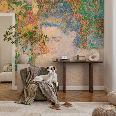 Samolepilna fototapeta za dnevno sobo Cvetlični portret