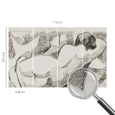 Samolepilna fototapeta z motivom ležeče figure