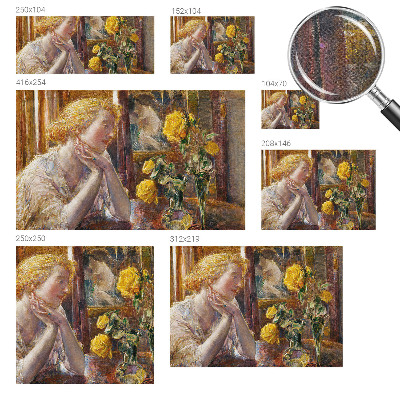 Samolepilna fototapeta za spalnico Ženska z vrtnicami