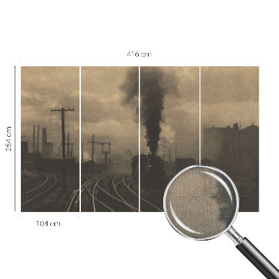 Otroška fototapeta z motivom industrijske pokrajine