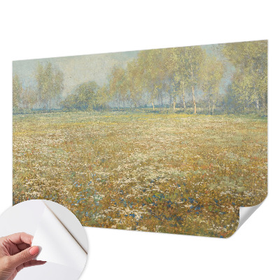 Fototapeta za otroško sobo z motivom cvetočega polja