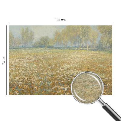 Fototapeta za otroško sobo z motivom cvetočega polja