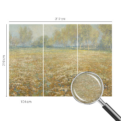 Fototapeta za otroško sobo z motivom cvetočega polja
