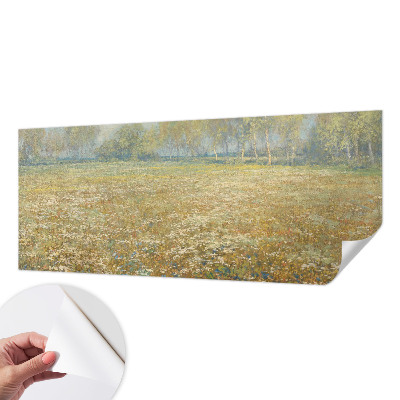 Fototapeta za otroško sobo z motivom cvetočega polja