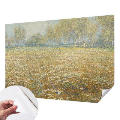 Fototapeta za otroško sobo z motivom cvetočega polja