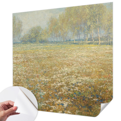 Fototapeta za otroško sobo z motivom cvetočega polja