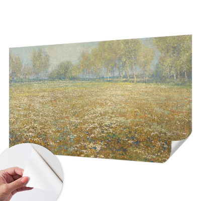 Fototapeta za otroško sobo z motivom cvetočega polja