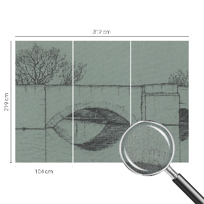 Samolepilna fototapeta za spalnico z motivom loka mostu