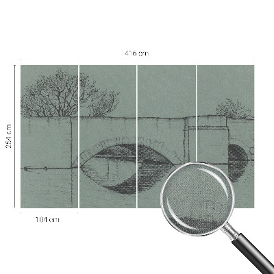 Samolepilna fototapeta za spalnico z motivom loka mostu