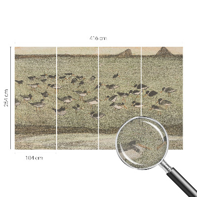 Samolepilna fototapeta za dnevno sobo Ptičji mir