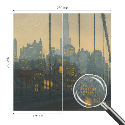 3D fototapeta z motivom večerne panorame