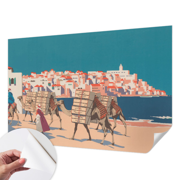Samolepilna fototapeta za spalnico Karavana kamel