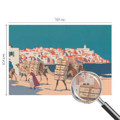 Samolepilna fototapeta za spalnico Karavana kamel