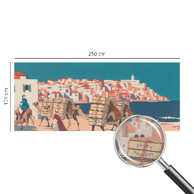 Samolepilna fototapeta za spalnico Karavana kamel