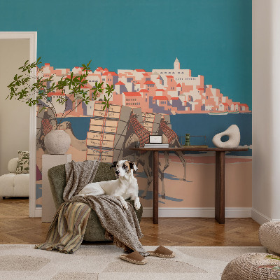 Samolepilna fototapeta za spalnico Karavana kamel