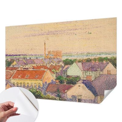 3D fototapeta z motivom mestnih streh