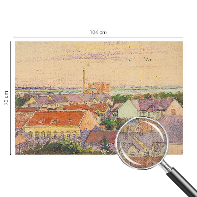 3D fototapeta z motivom mestnih streh
