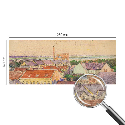 3D fototapeta z motivom mestnih streh