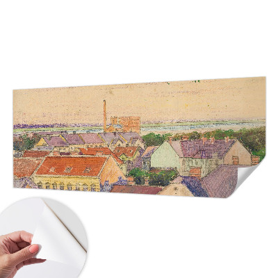 3D fototapeta z motivom mestnih streh