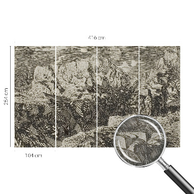 Otroška fototapeta z motivom gorske pokrajine