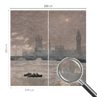 3D fototapeta z motivom nočne panorame