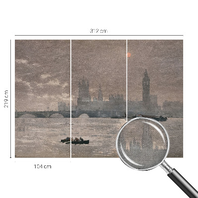 3D fototapeta z motivom nočne panorame