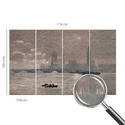 3D fototapeta z motivom nočne panorame