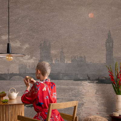 3D fototapeta z motivom nočne panorame