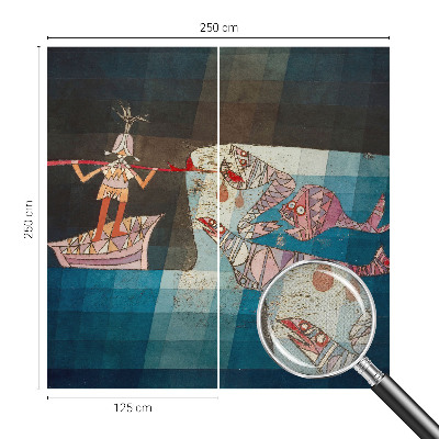 Samolepilna fototapeta za spalnico z motivom ribiča-lovca