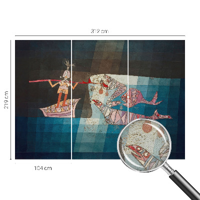 Samolepilna fototapeta za spalnico z motivom ribiča-lovca