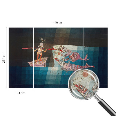 Samolepilna fototapeta za spalnico z motivom ribiča-lovca