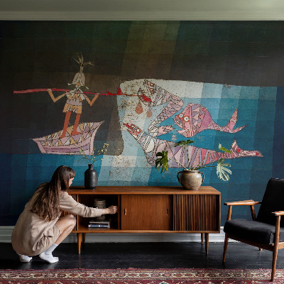 Samolepilna fototapeta za spalnico Ribič lovec