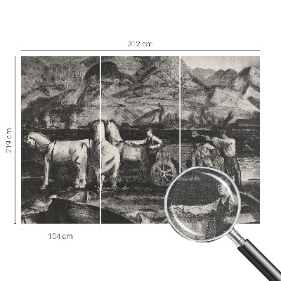 3D fototapeta z motivom vaškega prizora