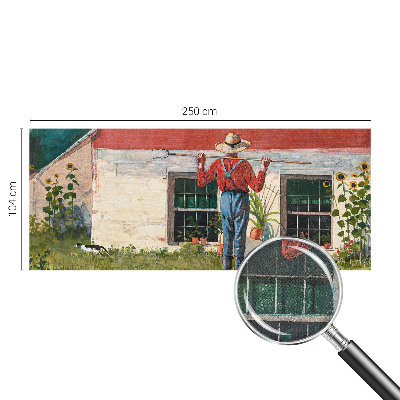 Samolepilna fototapeta za spalnico z motivom vaškega prizora