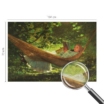 3D fototapeta z motivom sproščanja v viseči mreži