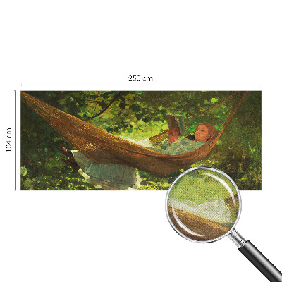 3D fototapeta z motivom sproščanja v viseči mreži