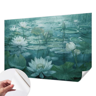 Samolepilna fototapeta z motivom vodnih rož