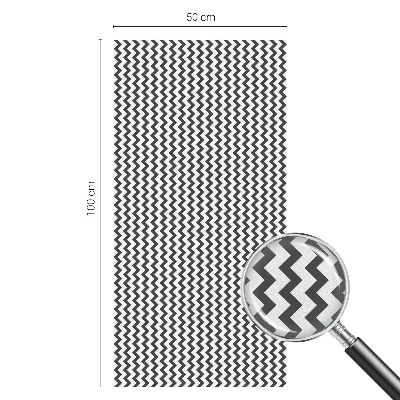 Mlečna folija za okna vitraž Cikcak vzorec