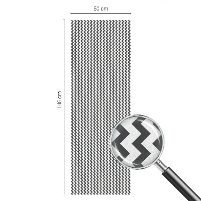 Mlečna folija za okna vitraž Cikcak vzorec