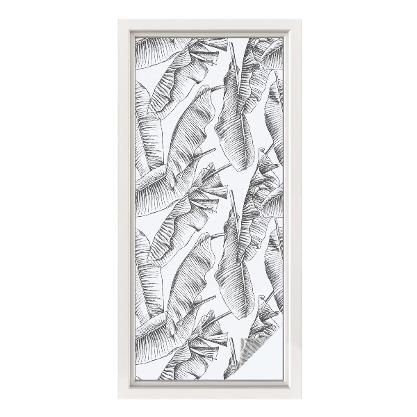 Okenska folija vitraž za zasebnost Tropski listi